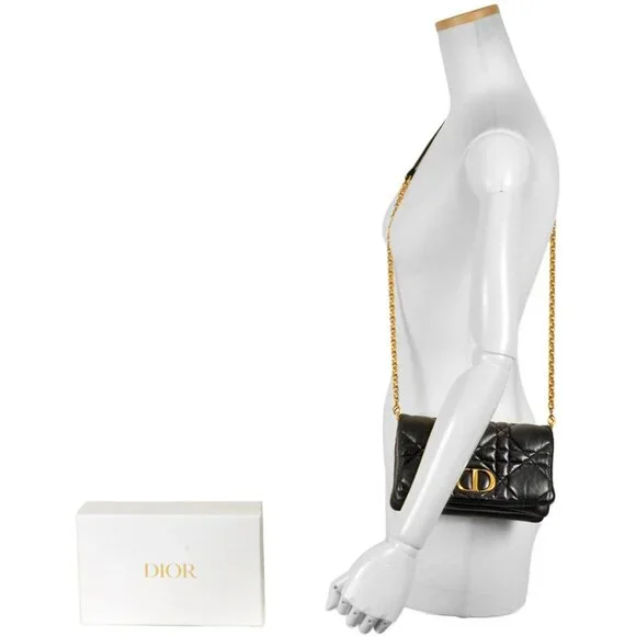 CHRISTIAN DIOR Black Leather Shoulder Bag - Picture 10 of 10